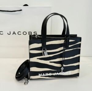 NWT Marc Jacobs Zebra Bold Mini Grind Tote Bag Crossbody Black Multi